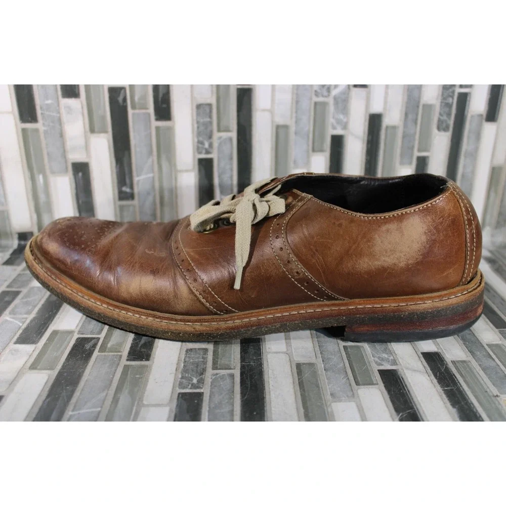 Cole Haan Men's Grand‎ Shortwing Oxford Shoe Leather Woodbury/Java Size 9.5